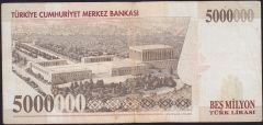 7.Emisyon 5 000 000 Lira G40 024784 Çok Temiz