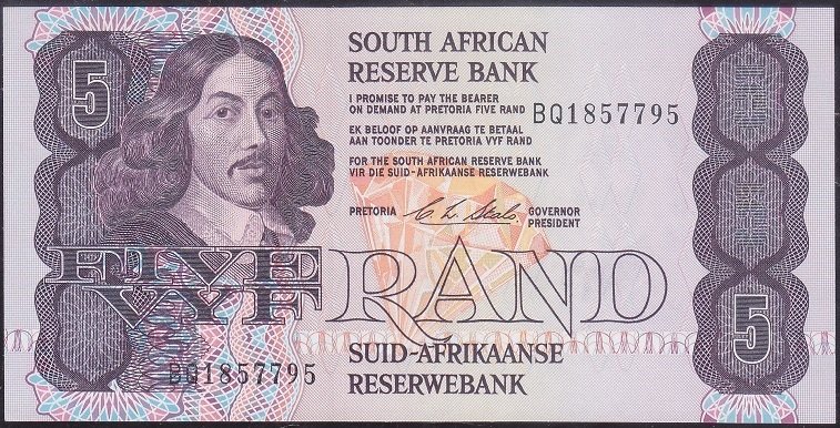 South Africa 5 Rand 1978-1994 Çil Pick 119e