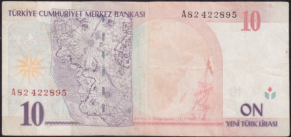 8.Emisyon 10 YTL A82 422895 Çok Temiz