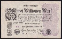 Almanya 2 Milyon Mark 1923 Çok Çok Temiz+