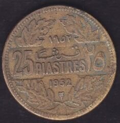 Lübnan 25 Piastre 1952
