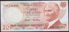 6.Emisyon 3.Tertip 20 Lira G46 131460 Çilaltı Çil