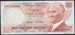 6.Emisyon 3.Tertip 20 Lira G46 1314XX Çilaltı Çil