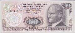 6.Emisyon 2.Tertip 50 Lira J13 171592 Çil