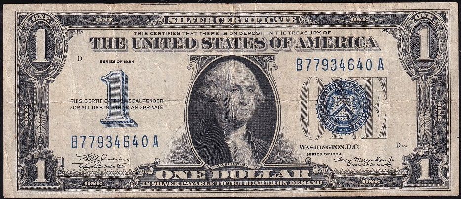 Amerika 1 Dolar 1934 Çok Temiz