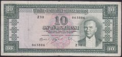 5.EMİSYON 5.TERTİP 10 LİRA Z38 063806 ÇOK TEMİZ