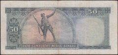 5.Emisyon 4.Tertip 50 Lira V6 042281 Çok Temiz