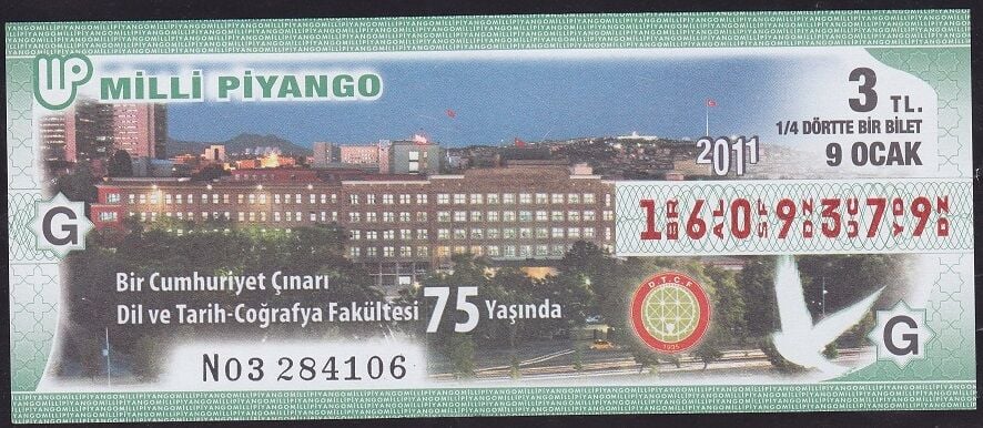 2011 9 Ocak Çeyrek Bilet - G Serisi