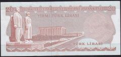 6.Emisyon 3.Tertip 20 Lira G45 166143 Çok Temiz+