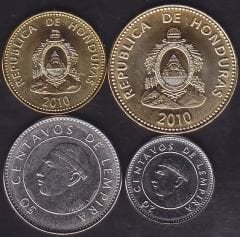 Honduras 4 Adet Madeni Para Seti 2007 - 2010 Çil