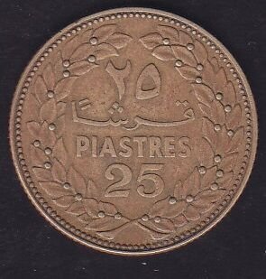 Lübnan 25 Piastre 1969