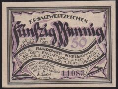 Almanya 50 Pfennig Notgeld 1921 Çil