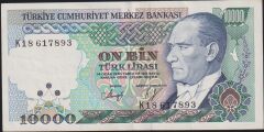 7.Emisyon 4.Tertip 10.000 Lira K18 617893 Çilaltı