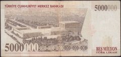 7.Emisyon 5 000 000 Lira F01 913877 Temiz
