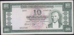 5.EMİSYON 4.TERTİP 10 LİRA Z33 434520 ÇOK TEMİZ + ( DÜZLEME VAR )