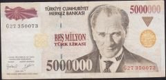 7.Emisyon 5 000 000 Lira G27 350073 Çok Temiz