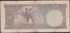 5.Emisyon 6.Tertip 50 Lira I58 002856 Temiz