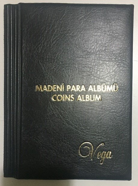 VEGA MADENİ PARA ALBÜM  ( SİYAH ) 72 ADET KAPAMA KAPASİTELİ eski para fiyatları