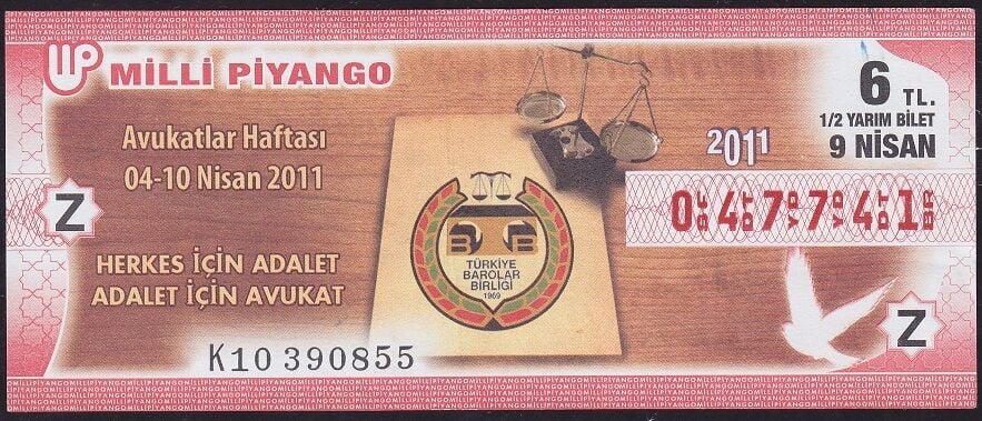 2011 9 Nisan Yarım Bilet - Z Serisi