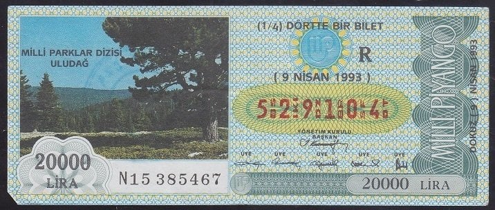 1993 9 NİSAN ÇEYREK BİLET R SERİSİ