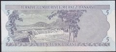6.Emisyon 2.Tertip 5 Lira K60 281786 Çok Temiz+