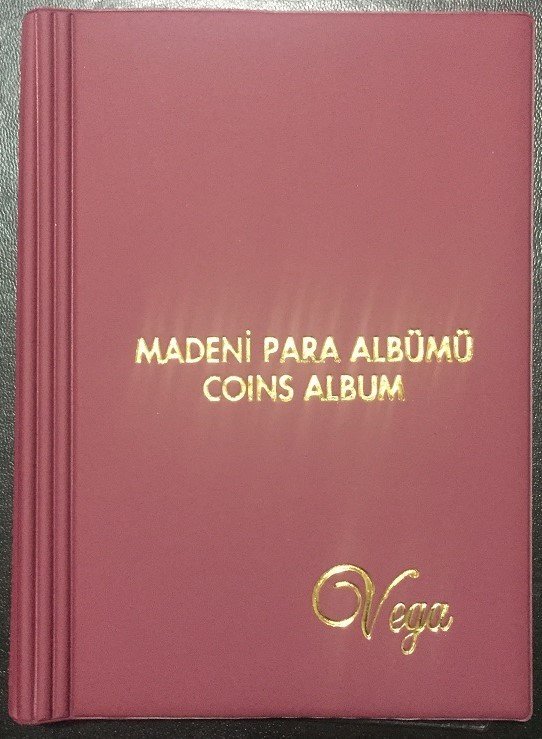 VEGA MADENİ PARA ALBÜM  ( BORDO ) 72 ADET KAPAMA KAPASİTELİ