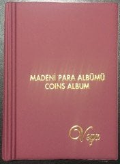 VEGA MADENİ PARA ALBÜM  ( BORDO ) 72 ADET KAPAMA KAPASİTELİ