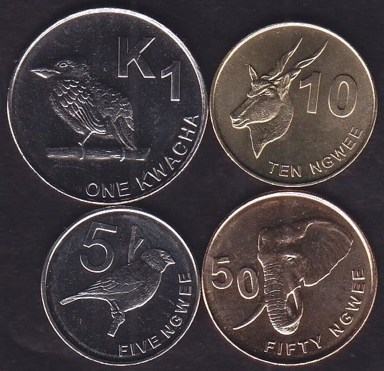 Zambia 4 Adet Madeni Para Seti 2012 Çil