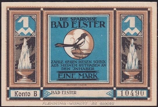 Almanya 1 Mark Notgeld 1920 Çil