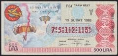 1985 19 Şubat Yarım Bilet - Y Serisi