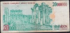 7.Emisyon 20 000 000 Lira F49 449204 Çok Temiz