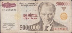 7.Emisyon 5 000 000 Lira E84 958123 Haliyle