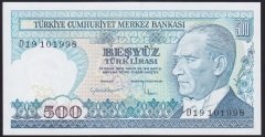 7.EMİSYON 2.TERTİP 500 LİRA D19  10 1998 ÇİL
