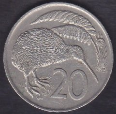 NEW ZEALAND 20 CENT 1975