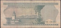 6.EMİSYON 1.TERTİP 10 LİRA B62 488627 TEMİZ