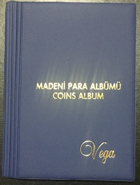 VEGA MADENİ PARA ALBÜM  ( LACİVERT ) eski para 72 ADET KAPAMA KAPASİTELİ