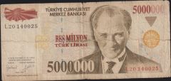 7.Emisyon 5 000 000 Lira L20 140025 Haliyle