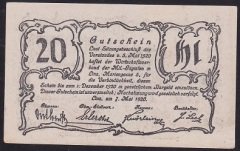 AVUSTURYA 20 HELLER NOTGELD 1920 ÇİLALTI ÇİL