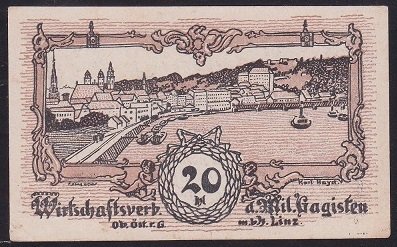AVUSTURYA 20 HELLER NOTGELD 1920 ÇİLALTI ÇİL