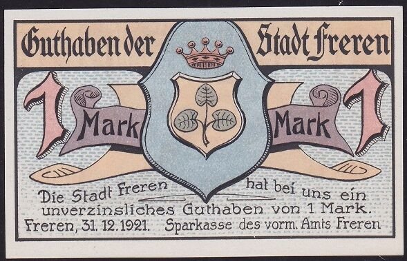 Almanya 1 Mark Notgeld 1921 Çil