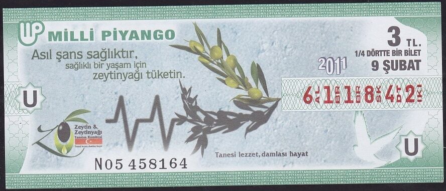 2011 9 Şubat Çeyrek Bilet - U Serisi