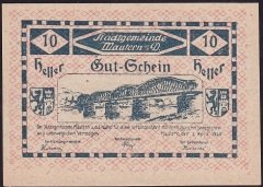 Avusturya 10 Heller Notgeld 1920 Çil