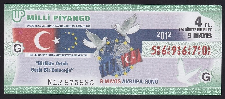 2012 9 MAYIS ÇEYREK BİLET - AVRUPA BİRLİĞİ