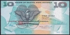 PAPUA NEW GUİNEA 10 KINA 1988 ÇİL P9c değerli eski paralar