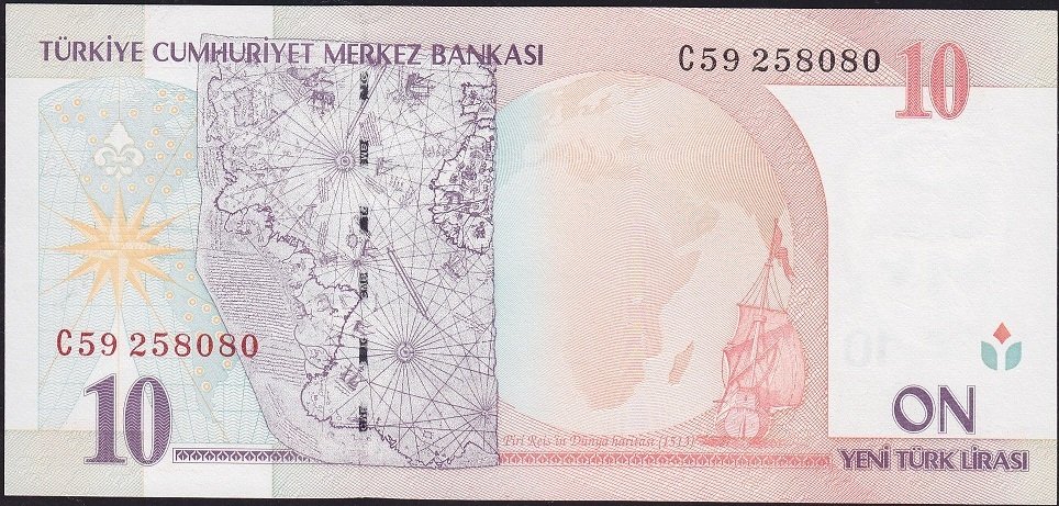 8.Emisyon 10 YTL C59 258080 Çil