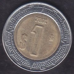 MEKSİKA 1 PESO 2001 BİMETAL