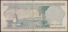 6.EMİSYON 1.TERTİP 10 LİRA B51 437996 ÇOK TEMİZ