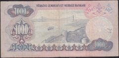 6.Emisyon 1.Tertip 1000 Lira A75 373336 Çok Temiz
