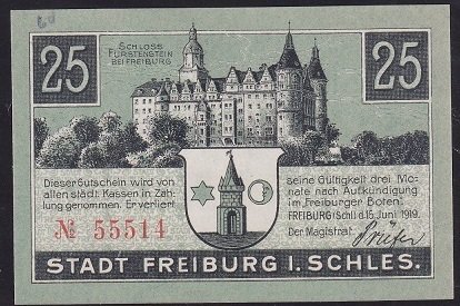 ALMANYA 25 PFENNİG NOTGELD 1919 ÇİLALTI ÇİL