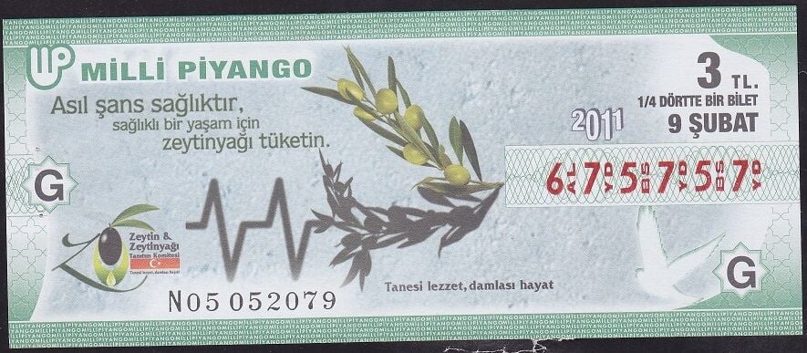 2011 9 Şubat Çeyrek Bilet - G Serisi